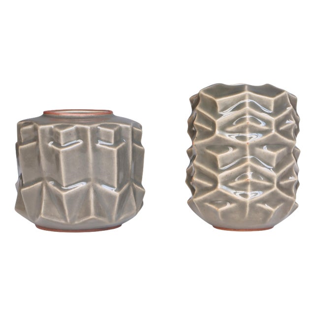Stoneware Vases by Melike Ababyianik for Royal Copenhagen, Denmark, 1960s, Set of 2 For Sale