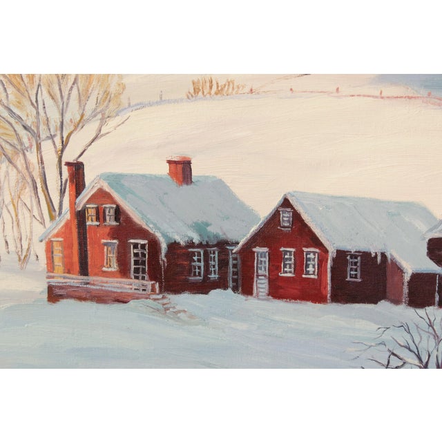 Paint Ann Yost Whitesell 'Scene in Kutztown' Original Oil Painting For Sale - Image 7 of 12