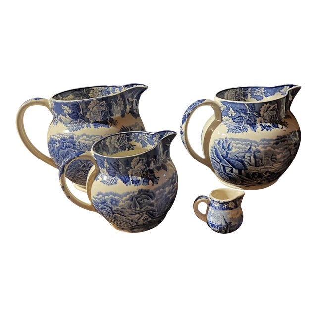 Early 20th Century Wedgewood Pitchers- Set of 4 For Sale