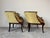 Wood Vintage Neoclassical Style Carved Swan Barrel Back Upholstered Lounge Chairs – A Pair/ Sold For Sale - Image 7 of 12