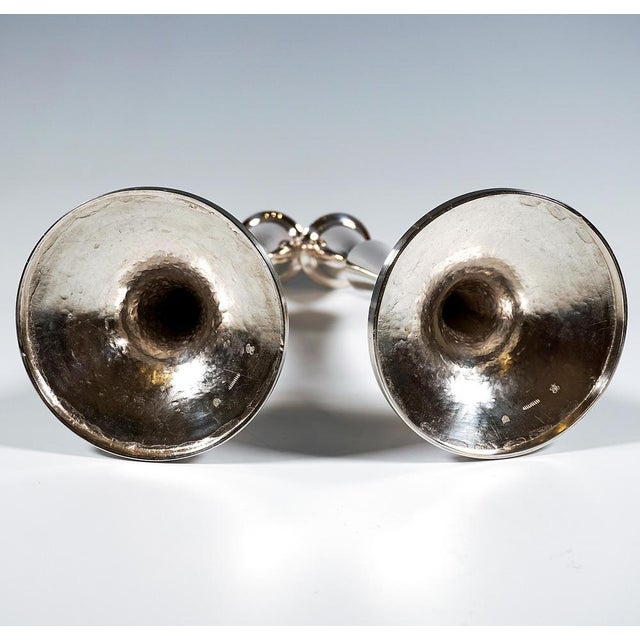 Antique Empire Silver Candleholders by Jakob Krautauer, Vienna, Austria, 1803, Set of 2 For Sale - Image 4 of 7