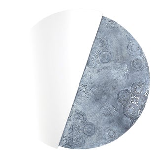 Geometric Silver Eclisse 900 Round Mirror by Disain1971 For Sale