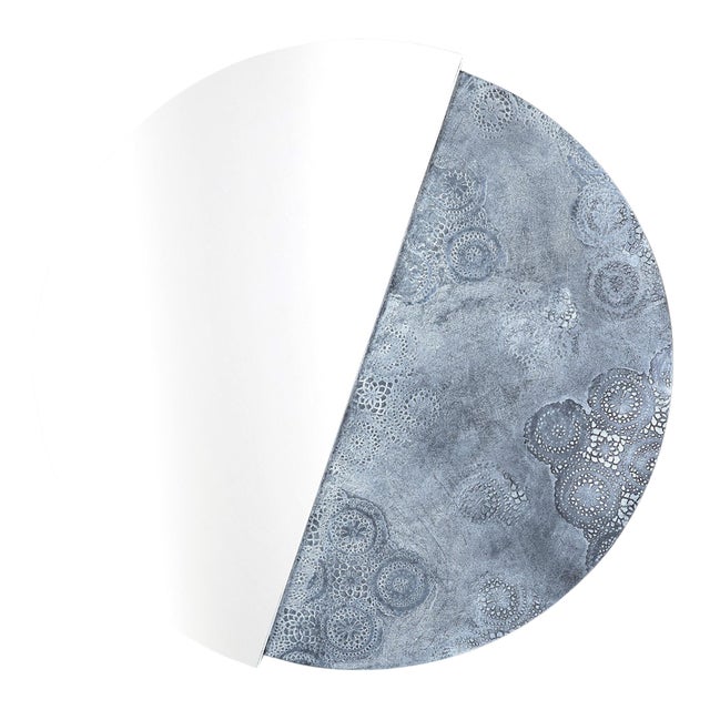 Geometric Silver Eclisse 900 Round Mirror by Disain1971 For Sale