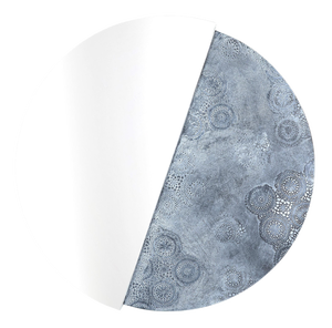 Geometric Silver Eclisse 900 Round Mirror by Disain1971