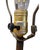 Vintage Pressed Glass Diamond-Point Brass Table Lamp, Leviton Socket For Sale - Image 15 of 16