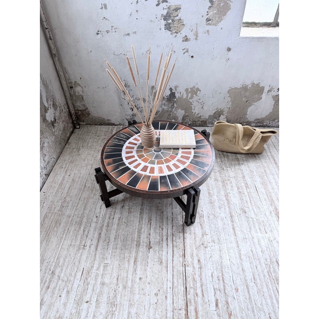 Round Terracotta Herbarium Coffee Table by Roger Capron, 1960s For Sale - Image 15 of 18