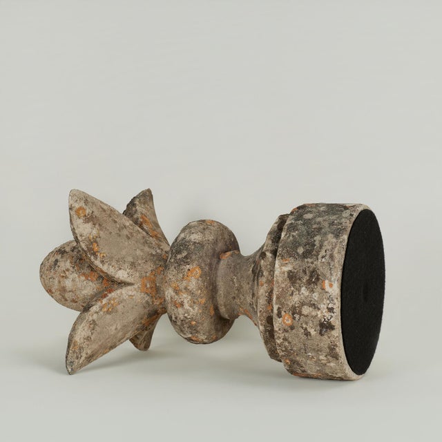 Antique French Carved Stone Fleur De Lis For Sale - Image 9 of 9