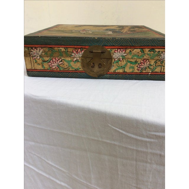 Metal Antique Chinese Box For Sale - Image 7 of 8