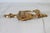 Vintage traditional solid brass urn-style door knocker featuring an integrated nameplate panel and rope-twist detailing....