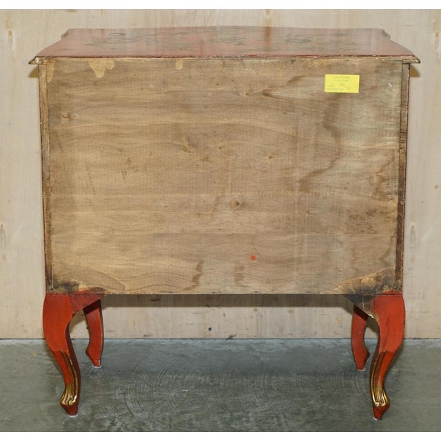 Vintage Chinese Chinoiserie Lacquer Side Cabinet, 1920s For Sale - Image 15 of 18