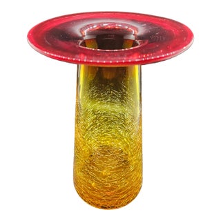 Contemporary Gorgeous Designs Amberina Vase For Sale