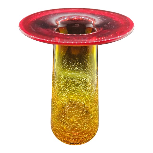 Contemporary Gorgeous Designs Amberina Vase For Sale