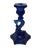 Lovely vintage cobalt blue glass candlestick by L.E. Smith, featuring a beautifully sculpted figural fish form—resembling...