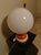 Mid-Century Modern Opaline Glass and Wood Table Lamp, Italy, 1970s For Sale - Image 3 of 11