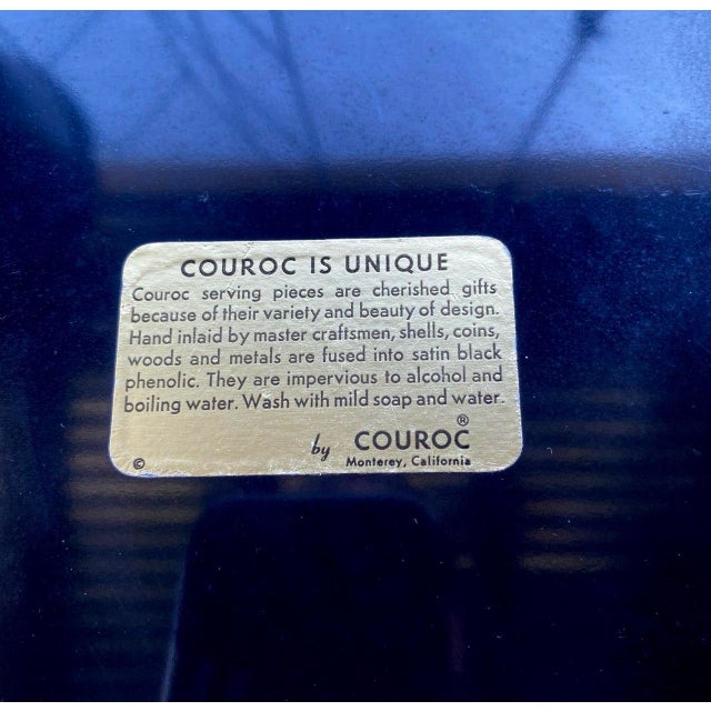 Vintage Couroc Bicentennial Tray – John Hancock, Liberty Bell & Independence Hall Inlay – Monterey California For Sale - Image 12 of 12