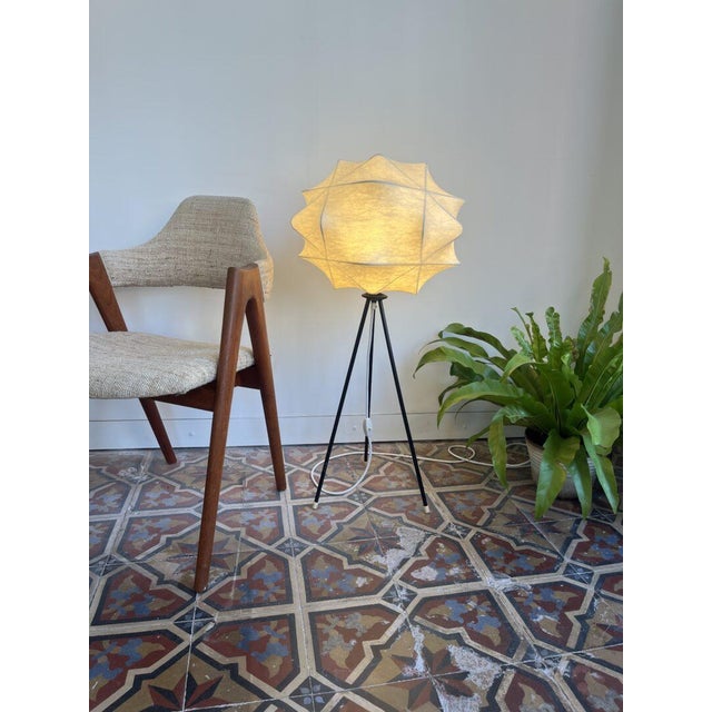Cocoon Tripod Floor Lamp from Goldkant Leuchten, 1960s For Sale - Image 6 of 16