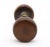 Wood Mid 20th Century Restored Round Flat Front Wood Door Knobs With Brass Shank For Sale - Image 7 of 7