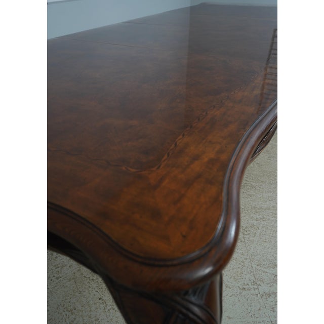 Henredon French Style Walnut Dining Room Table For Sale - Image 16 of 18