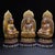 1930s Set of Three Carved Shoushan Stone Buddhas (Triple Gem / Triratna) — Seated With Halo & Lotus Base For Sale - Image 4 of 9