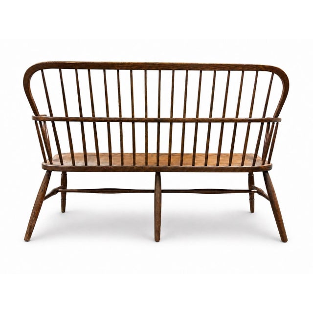 1960s Vintage Hand Made Windsor Bench For Sale - Image 5 of 6