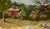 "Yellow Meadow With Sheep" Farmhouse Landscape by Richard M. Bacon For Sale - Image 4 of 7
