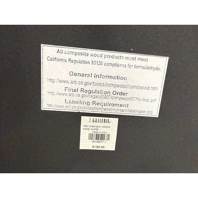 Z Gallerie Circa Mirrored Tray For Sale - Image 12 of 12