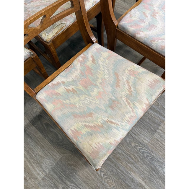 Antique American Quarter Sawn Oak Dining Chairs - Set of 5 For Sale - Image 10 of 15