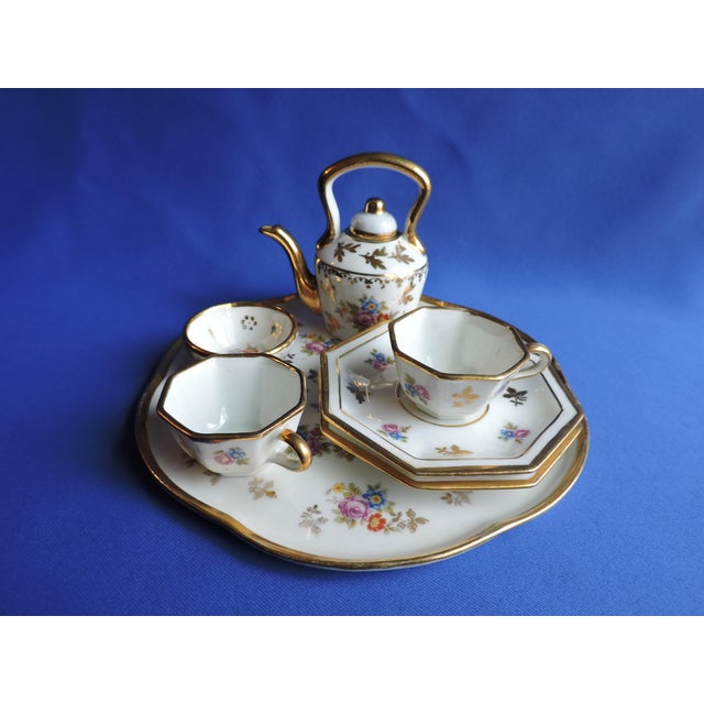 Circa 1950's Limoges Miniature Tea Set 7 Pieces, Made in France Chairish