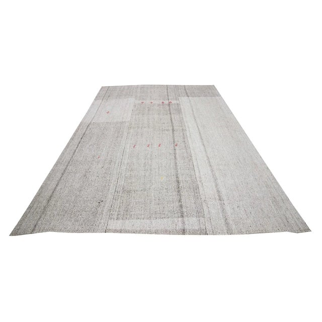 Handwoven vintage kilim rug from Adana region of Turkey. Approximately 50-60 years old. In very good condition