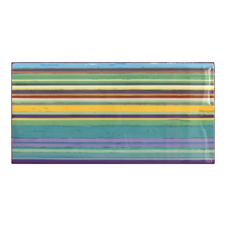 Bella Vista 3 - Modern Acrylic Colorful Striped Resin Original Artwork by Ricky Hunt For Sale