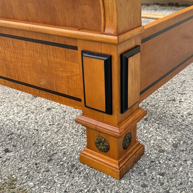 Thomasville Grand Classics Neoclassical Empire Queen Size Maple Wood Sleigh Bed For Sale - Image 13 of 18