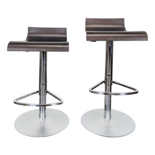 Attributed Pair of Ligne Roset Pam Bar Stools For Sale