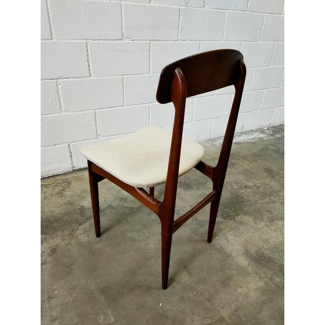 Vintage Wood & Fabric Dining Chair, 1980s For Sale - Image 4 of 8