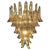 Gold Italian Amber Murano Glass Petal Chandelier For Sale - Image 8 of 8