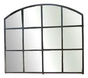 Industrial Rounded Metal Mirror, 1930