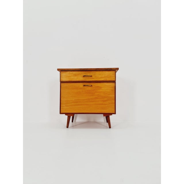 Mid-Century German Beech and Teak Nightstand from WK Möbel, 1960s For Sale - Image 11 of 11
