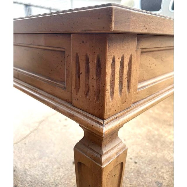 Thomasville Neoclassical Pecan Wood Side Table - Signed and Dated 1968. Superbly crafted in North Carolina