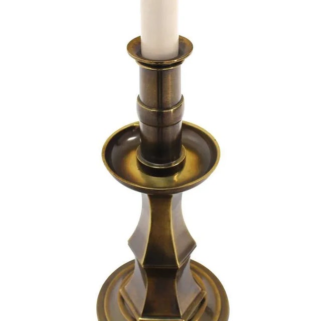 Vintage Mid Century Stiffel Brass Table Lamp For Sale - Image 6 of 8