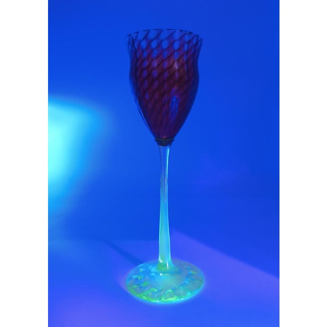 Art Nouveau École De Nancy Wine Glass by Emile Gallé, 1890s For Sale - Image 6 of 8