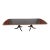 Late 20th Century Ethan Allen Inlaid Mahogany Pedestal Base Dining Table With Leaves For Sale