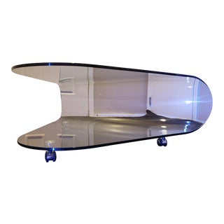 Modern Bent Glass Coffee Table For Sale