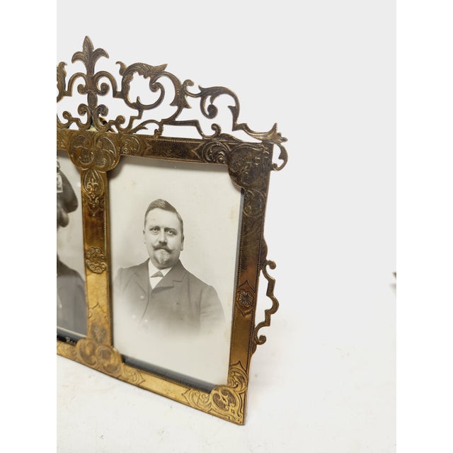 Art Nouveau Diptych Frame, Belgium, 1900s For Sale - Image 3 of 14