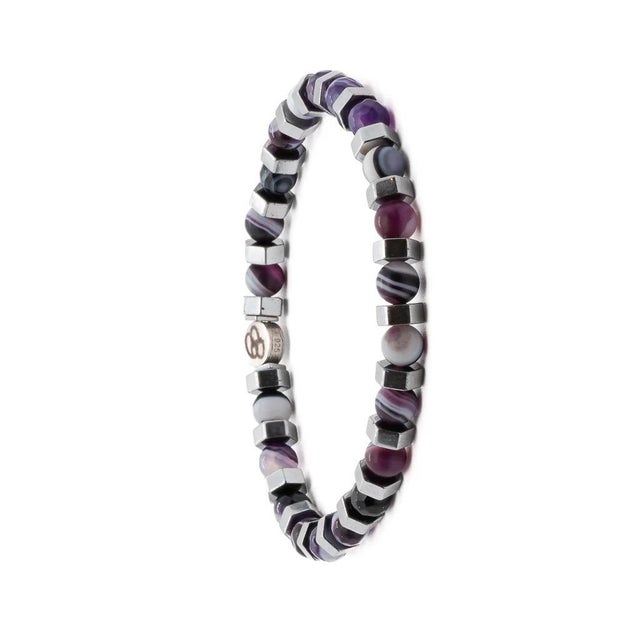 Agate Stone Aura Beaded Bracelet For Sale In Miami - Image 6 of 8