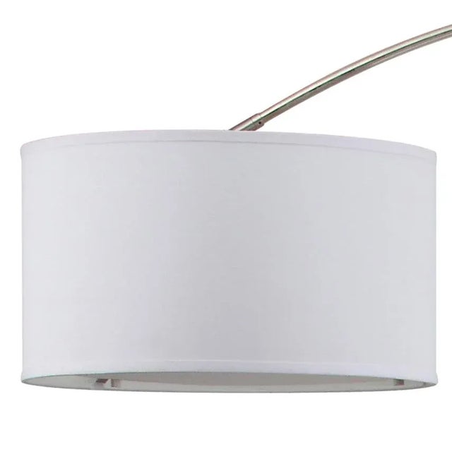 Modern 84-Inch H Arc Floor Lamp - Shine Nickel For Sale - Image 3 of 6