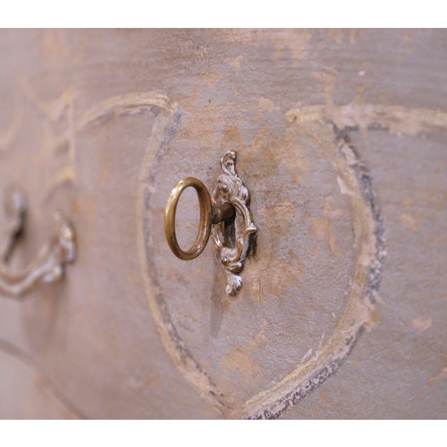 Pair of 19th Century French Louis XV Style Painted Two-Drawer Chests Commodes For Sale - Image 10 of 14