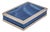 Blue Acrylic Glass Box with Stainless Steel Accents, 1980s For Sale