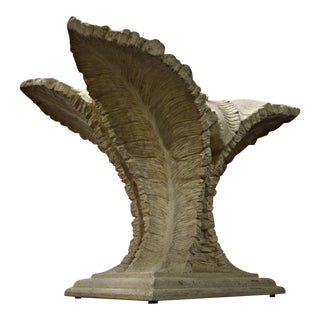 Cast Sculptural Palm Table Base For Sale