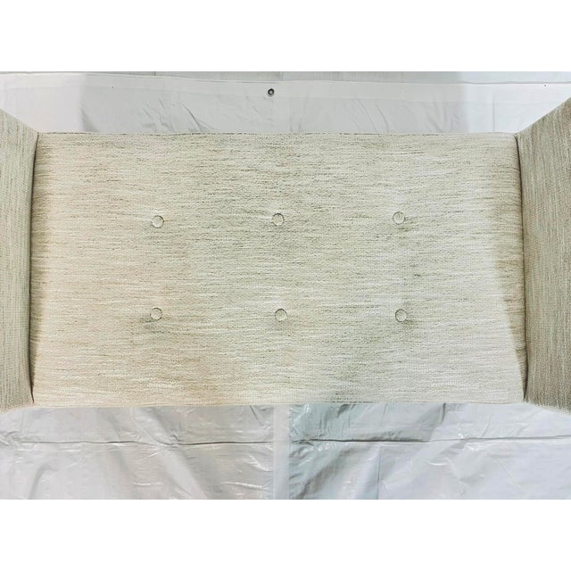 1980s Custom Los Angeles Upholstered Bench With Solid Wood Base For Sale - Image 15 of 17
