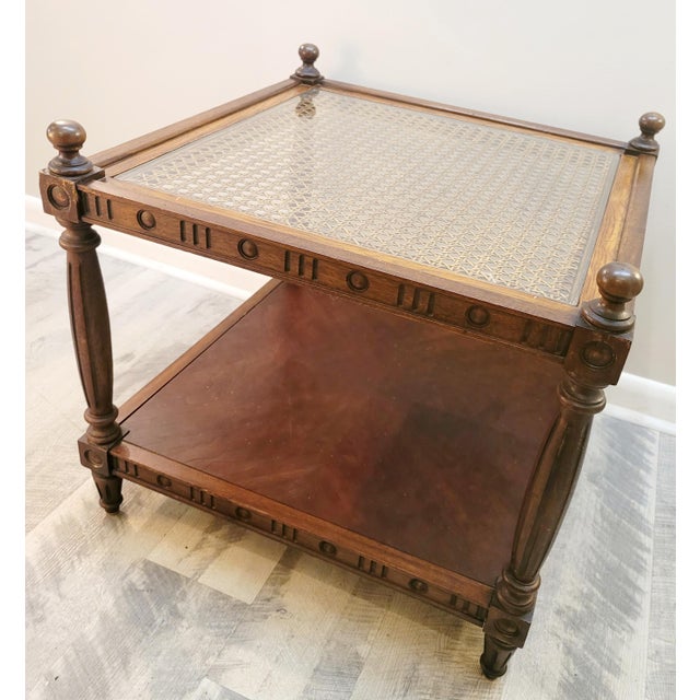 Thomasville MidCentury Mahogany TwoTier Side Table Chairish