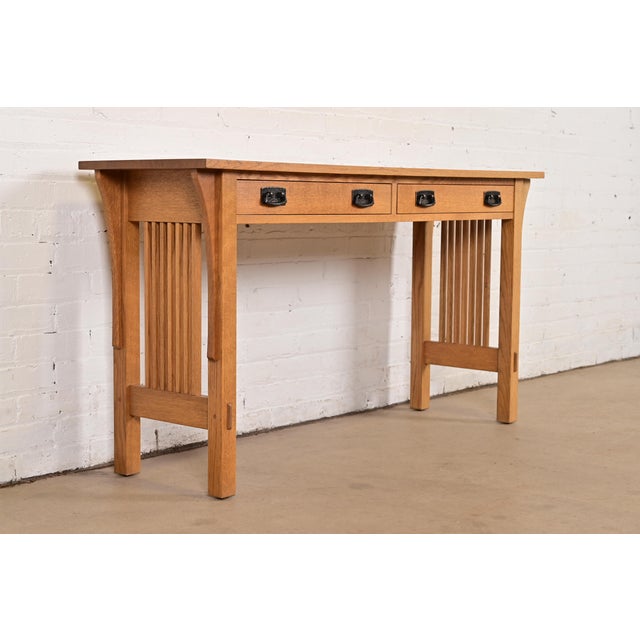 L. & J.G. Stickley, Inc. Stickley Mission Oak Arts & Crafts Buffet Server or Console Table For Sale - Image 4 of 13